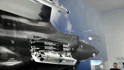 Capture from HoloLens, a product just after activation and having originated off the wing of the wall mounted display.