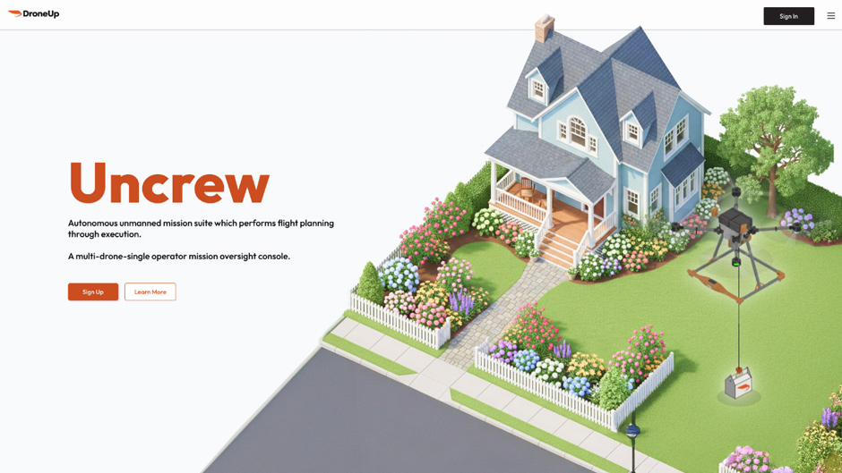 Uncrew conceptual welcome screen