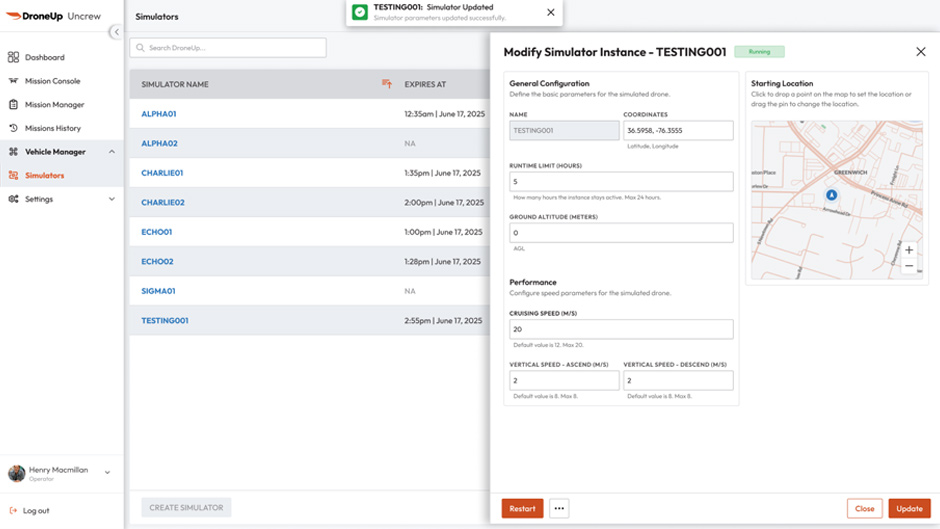 Uncrew running in command center